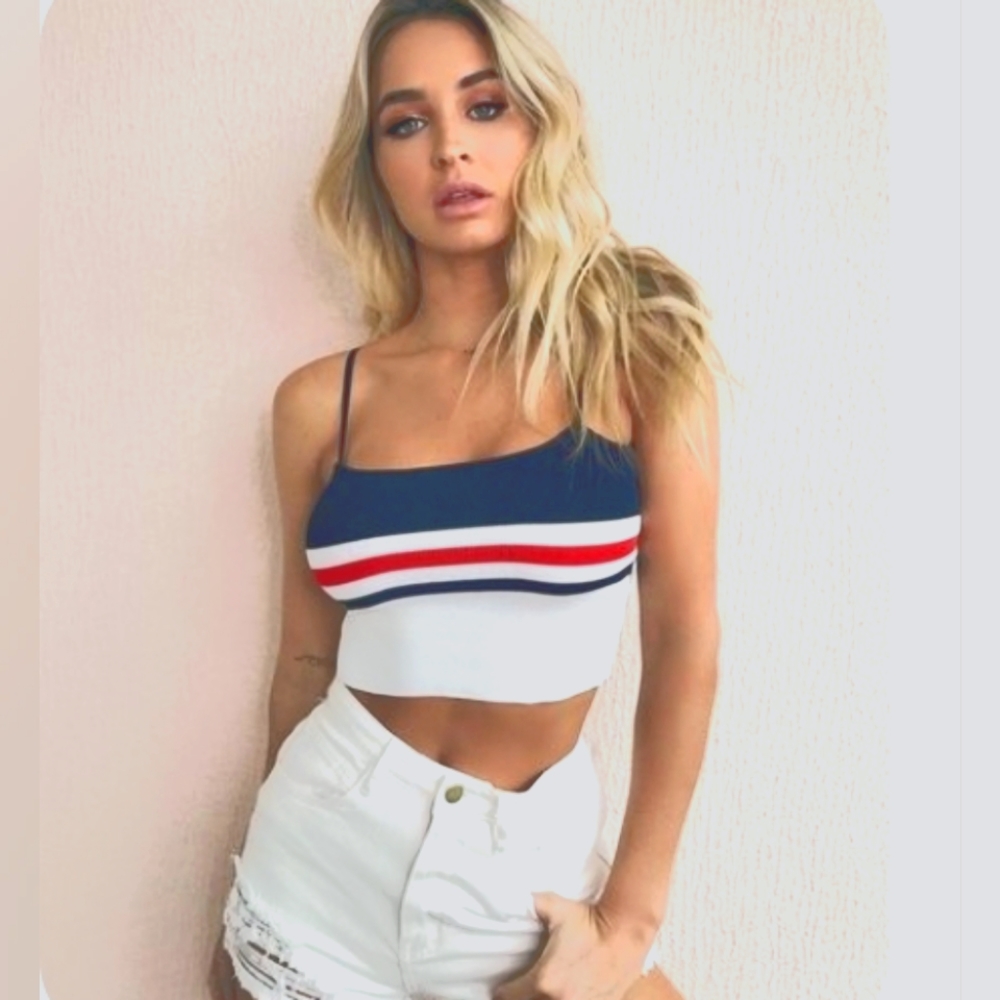 Roxy Coachella Vibes Cropped Strappy Sweater Tank